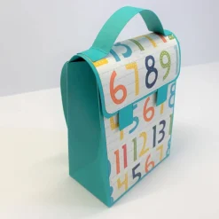 Handgemachte Schultasche aus Karton – Geschenkverpackung zur Einschulung (9 x 12 x 5 cm)