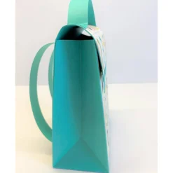 Handgemachte Schultasche aus Karton – Geschenkverpackung zur Einschulung (9 x 12 x 5 cm)