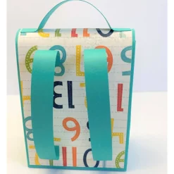 Handgemachte Schultasche aus Karton – Geschenkverpackung zur Einschulung (9 x 12 x 5 cm)