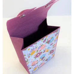 Handgemachte Schultasche aus Karton – Geschenkverpackung zur Einschulung (9 x 12 x 5 cm)