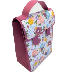 Handgemachte Schultasche aus Karton – Geschenkverpackung zur Einschulung (9 x 12 x 5 cm)