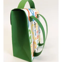 Handgemachte Schultasche aus Karton – Geschenkverpackung zur Einschulung (9 x 12 x 5 cm)