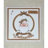 Handgemachte Weihnachtskarte ''Santa'' | Quadratisch | 14,5 x 14,5cm