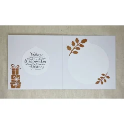 Handgemachte Weihnachtskarte ''Santa'' | Quadratisch | 14,5 x 14,5cm