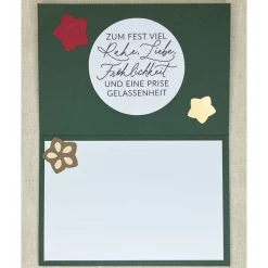 Handgemachte Weihnachtskarte ''Frohes Fest'' | B6 | Querformat