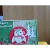 Handgemachte Weihnachtskarte mit Eule