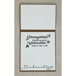 Handgemachte Weihnachtskarte ''Lebkuchen Sterne'' | Fun-Fold Karte | B6