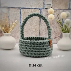 Handgemachter Geschenkkorb mit Tragehenkel – in 2 Größen, ideal auch als Blumenkorb für Hochzeiten