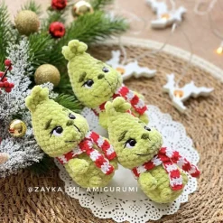 Handgemachter Grüner Baby Kobold – Niedliches Plüschtier, Geschenk & Weihnachtsdeko