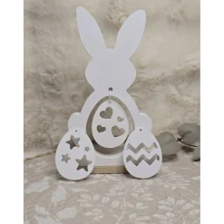 Handgemachter Osterhase aus Raysin mit Anhänger – Frühlings- & Osterdeko, individuell wählbar