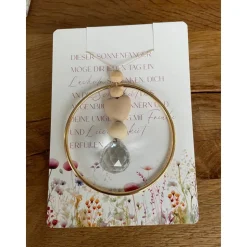 Handgemachter Sonnenfänger – kleines florales Geschenk für Freude, Trost und besondere Momente (inkl. Karte, DIN A6)