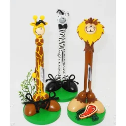 Handgemachtes Geldgeschenk Zootiere – Giraffe, Löwe und Zebra als Gutschein für Zoobesuch