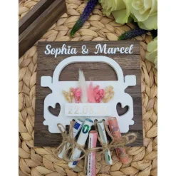 Handgemachtes Hochzeits‑Geldgeschenk | Personalisiertes Geschenkset | Hochzeit Mitbringsel für Brautpaar