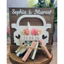 Handgemachtes Hochzeits‑Geldgeschenk | Personalisiertes Geschenkset | Hochzeit Mitbringsel für Brautpaar