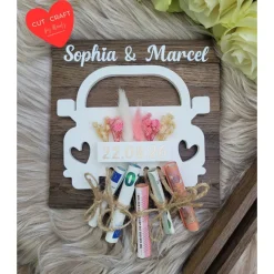 Handgemachtes Hochzeits‑Geldgeschenk | Personalisiertes Geschenkset | Hochzeit Mitbringsel für Brautpaar