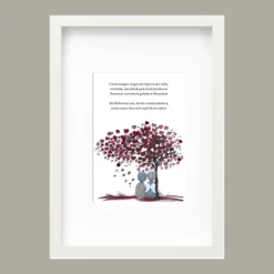 Handgemachtes Steinbild Erinnerung – Trauergeschenk mit Naturstein & Spruch, Unikat, personalisierbar