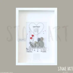 Handgemachtes Steinbild zur Kristallhochzeit – Persönliches Geschenk zum 15. Hochzeitstag mit Namen