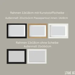 Handgemachtes Steinbild zur Goldenen Hochzeit – Geschenkidee 50. Hochzeitstag, optionale Karte separat