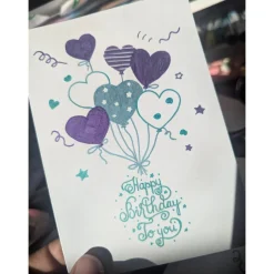 Handgemalte Klappkarte 