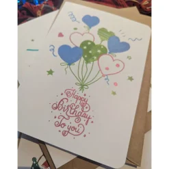 Handgemalte Klappkarte 