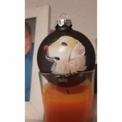 Handgemalte Tierportaits auf Christbaumkugeln aus Glas