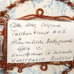 Handgemalter Engel prunkvoll gerahmt – Schutzengel Geschenk Aquarell Miniatur