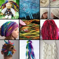 Handgesponnenes dickes Merinogarn 100g/64m, Strickwolle dick und dünn Pastelltöne, Nadelstärke ab 10mm, P