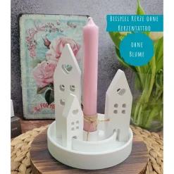 Handmade Geschenkset Geburtstag,Mitbringsel,Geschenkidee Geburtstag,Kerzenständer,Kerze,Muttertag,Geschenk Kollegen