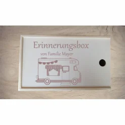 handmade Holzbox personalisiert mit Lasergravur 135 x 235 x 75mm verschiedene Motive zur Auswahl