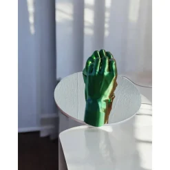 Hands Heart Skulptur Duochrome | Irisierende Deko Handzeichen | Liebe Geschenk | PLA 3D-Druck Kunstwerk | Modernes Regal