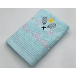 HANDTUCH + mit Stickmotiv * Tennis * + Name