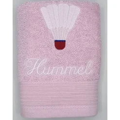 HANDTUCH + mit Stickmotiv *Federball / Badminton* + Name