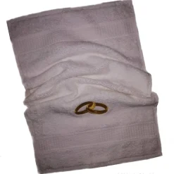 Handtuch Ehering Hochzeitsgastgeschenk mit Namen oder Initialen