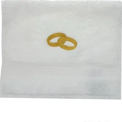 Handtuch Ehering Hochzeitsgastgeschenk mit Namen oder Initialen