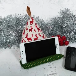 Handykissen / Sitzsack RUDOLF - Smartphonestütze Weihnachten, Handyhalterung, Kirschkernfüllung | RÄUBERKIND