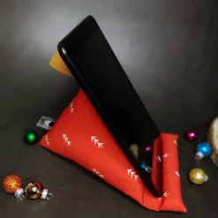 Handykissen / Sitzsack TREES ON RED  - Smartphonestütze, Tabletkissen, Kirschkernfüllung | RÄUBERKIND
