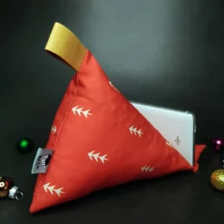 Handykissen / Sitzsack TREES ON RED  - Smartphonestütze, Tabletkissen, Kirschkernfüllung | RÄUBERKIND