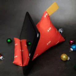 Handykissen / Sitzsack TREES ON RED  - Smartphonestütze, Tabletkissen, Kirschkernfüllung | RÄUBERKIND