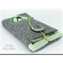 Handytasche - Hirsch im Herz zum OKTOBERFEST, Farbwahl, Handy Etui für Samsung, iPhone  Smartphone,  Handyhülle