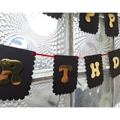 Happy Birthday Girlande/ Wimpelkette Edlen