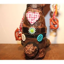 Hase Dekohase BAYERNHASERL handgefertigte Künstler-Figur Geschenk für Bayern-Fans Geldgeschenk bayerisch