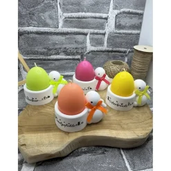 Hase Eierbecher I Tischdekoration I Handmade I Kerzenhalter I Osterdeko I Eierkerze