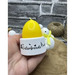 Hase Eierbecher I Tischdekoration I Handmade I Kerzenhalter I Osterdeko I Eierkerze