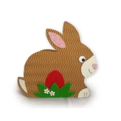 Hase mit Ei - Osternest, Osterkörbchen oder Frühlingsdeko, Osterkorb aus Wellpappe, Verpackung für Geschenke