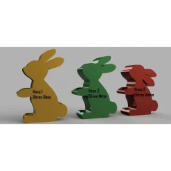 Hase Reagenzglas, Kunstblumen, 3D Druck, Glück Dekoration, Valentinstag Geschenk, Hochzeit Tischdeko,Romantische Vasen,