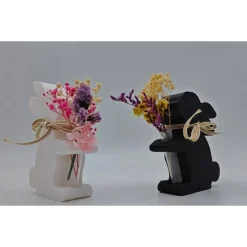 Hase Reagenzglas, Kunstblumen, 3D Druck, Glück Dekoration, Valentinstag Geschenk, Hochzeit Tischdeko,Romantische Vasen,