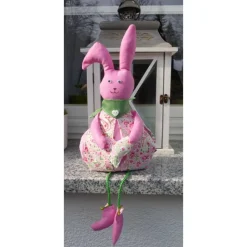 Hase 'Rosa' Kantenhocker Osterhase, Unikat