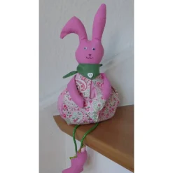 Hase 'Rosa' Kantenhocker Osterhase, Unikat