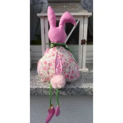 Hase 'Rosa' Kantenhocker Osterhase, Unikat