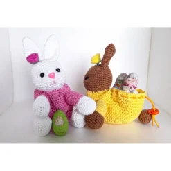 Hase zum Befüllen Zugbeutel Ostern Geschenkidee Kuscheltier Bunny Amigurumi Geschenkverpackung Gutschein Geldgeschenk